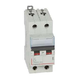 Disj. DX³ 6000kA 10kA arrivée haute/départ bas à vis 1A -courbe C -2 modules|Legrand-LEG407776
