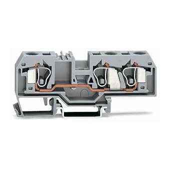 Borne de passage 3C / 10 mm² / CFMC / Gris|Wago contact-WAG284-681