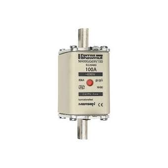Fusible standard DIN taille NH00 - gG - 100A - 690V - Indicateur|Mersen ( ex ferraz shawmut )-FEZB228460
