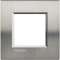 Plaque Livinglight Naturalia 2 modules - Acier brossé|Bticino-TICLNA4802ACS