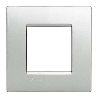 Plaque Livinglight Air Metal monochrome 2 modules - Tech|Bticino-TICBTLNE4802TE