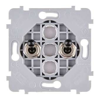 Mécanisme RENFORCE SIMPLE NOIR 1 VA ET VIENT + 1 POUSSOIR|Modelec-MD8072-121G