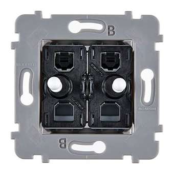Mécanisme 2 VV ET/OU POUSSOIR BLANC POUR COLLECTION CONFIDENCE|Modelec-MD8087-020GBL