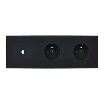 Façade DESIR NOIR SOFT TOUCH TRIPLE HORIZONTALE B1 PC PC|Modelec-MD8311-808