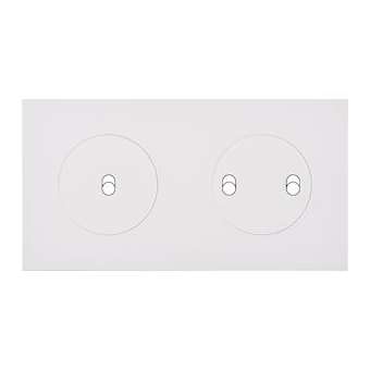 Façade DESIR BLANC SOFT TOUCH DOUBLE HORIZONTALE B1 B2|Modelec-MD8177-810