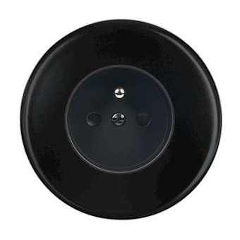 Façade IRIS NOIR SOFT TOUCH SIMPLE PC 2P+T|Modelec-MD8190-354
