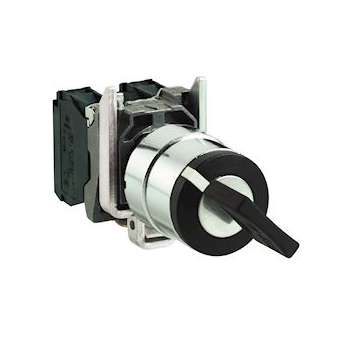 Harmony XB4 - bouton à clé 3131A - D22 - 2 pos fix - retr G - 2F - vis étrier|Schneider Electric-SCHXB4BG2320