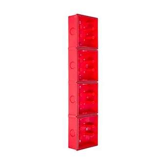 MODULE QUADRUPLE BACK BOX ROUGE|-MKM212889