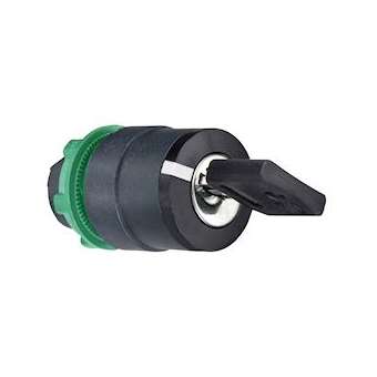 Harmony XB5 - tête bouton tournant à clé 455 - D22 - 3 pos rap DC - retr C|Schneider Electric-SCHZB5AG8
