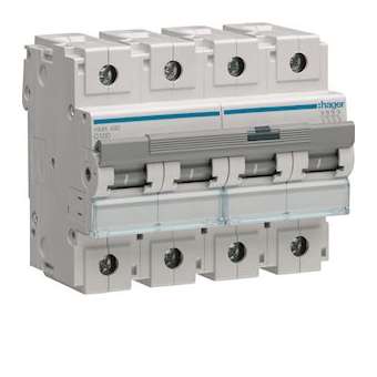 Disjoncteur 4P 30kA C-100A 6M|Hager-HAGHMK490