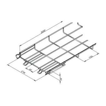 Chemin de câbles fil automatique CITO MTC 30x300, I3|Niedax France-NDX714056
