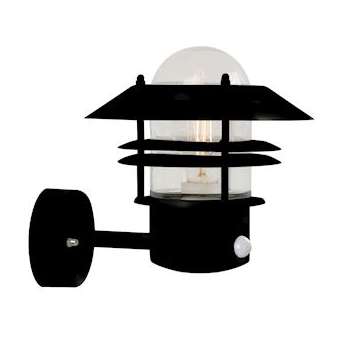 BLOKHUS SENSOR applique murale Acier Galvanisé et Verre Noir E27|Nordlux-ORX25031003
