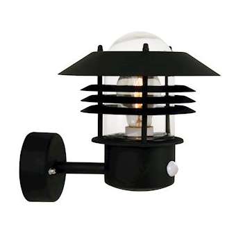 VEJERS SENSOR applique murale Acier Galvanisé et Verre Noir E27|Nordlux-ORX25101003