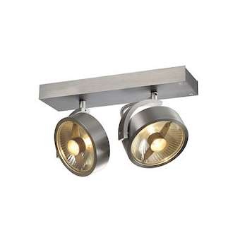 KALU, 2 spots, QPAR111 plafonnier, alu brossé. ES111, max. 2x75W|SLV-DC5147316