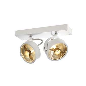 KALU, 2 spots, QPAR111 plafonnier, blanc mat. ES111, max. 2x75W|SLV-DC5147311