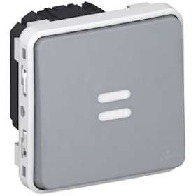 Interrupteur temporisé lumineux (voyant fourni) Plexo - Gris|Legrand-LEG069937