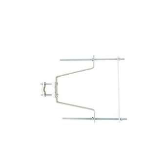 1 Paire fixations murales pour mâts, avec contreplaque déport 22 cm - Zinc bleu|Erard-EAD800860