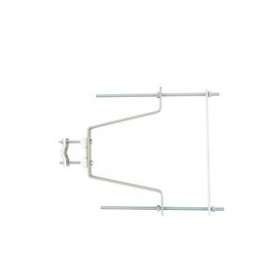 1 Paire fixations murales pour mâts, avec contreplaque déport 22 cm - Zinc bleu|Erard-EAD800860