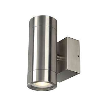 ASTINA STEEL, applique extérieure, inox, GU10/QPAR51, 2x 35W max, IP44, inox 304|SLV-DC5233302