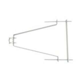 1 Paire fixations murales pour mâts, avec contreplaque déport 46 cm - Zinc bleu|Erard-EAD800870
