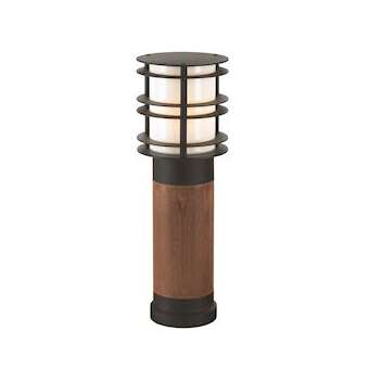 STOCKHOLM noir bois scandinave 46W halo max./E27 cl II IP65 490mm verrerie opale|Norlys-NOS1430SV