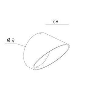 VISIERE patine rouille pour spot SANDE|Norlys-NOS1233RO
