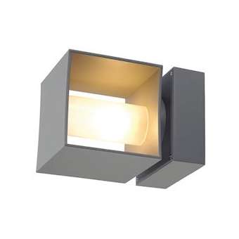 SQUARE TURN, applique extérieure, gris, G9/QT14, 42W max, IP44|SLV-DC51000335