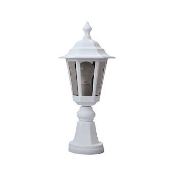 NIZA - Borne Ext. IP43 IK02, blanc, E27 60W max., lampe non incl., haut.45cm|Aric-ARI1938