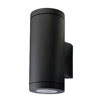 METRO applique cylindrique noir LED 2x6,2W GU10 3000K classe II IP65|Sg lighting-NOL624698