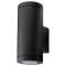 METRO applique cylindrique noir LED 2x6,2W GU10 3000K classe II IP65|Sg lighting-NOL624698