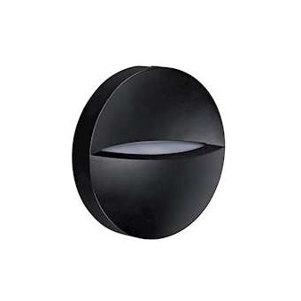 CANTOR - Applique Mur Ext. IP65 IK07, rond, noir, LED intég. 9,5W 4000K 340lm|Aric-ARI50217