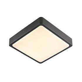 AINOS, applique et plafonnier ext, carré, anthracite, LED 17W, 3000K/4000K, IP65|SLV-DC51003450