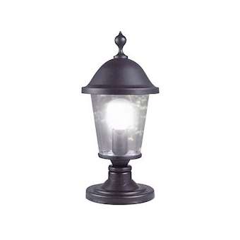 CORSO - Borne Ext. IP44 IK02, noir, E27 70W max., lampe non incl., haut. 45cm|Aric-ARI1896