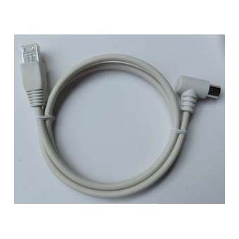 Cordon balun RJ45 - TV connecteur IEC '9,52' coudé - L 0,80 m - Blanc|Tonna-TOQ828610