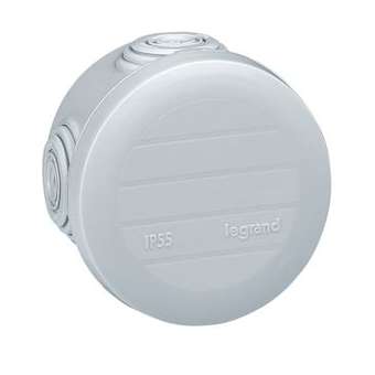 Boîte de dérivation ronde Plexo D60mm hauteur 40mm - gris RAL7035|Legrand-LEG092001