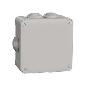 Mureva Box, boite de dérivation IP55 + embouts 105x105x55, gris|Schneider Electric-SCHENN05005