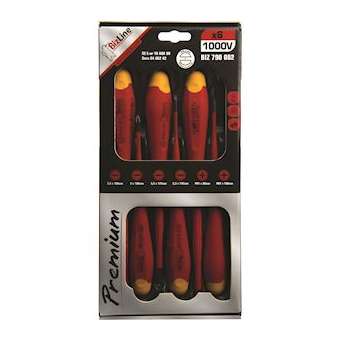 Kit de 6 tournevis i-SLIM plat/PH isolés 1000 V|Bizline-BIZ790082