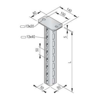 Pendard HU.5050, 800 mm, GC|Niedax France-NDX708331