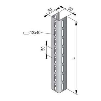 Rail U.5050 longueur 3m, GC|Niedax France-NDX708338