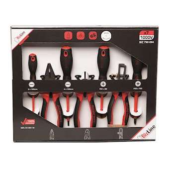 Kit de 4 tournevis et 3 pinces isolés 1000 V|Bizline-BIZ790094