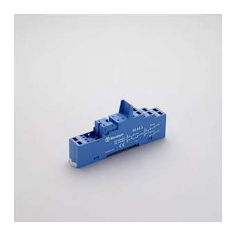 Support 10A 250V séries 4051, 4052, 4061,bleu, étrier métal, à ressort|Finder-FID95553SPA