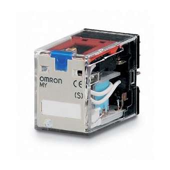 Relais miniature, polarité inversée, del, bouton-test, 24vcc|Omron electronics-OMRMY2IN124VDC(S)