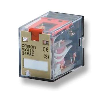Relais, polarité inversée, indicateur del, bouton test, 12vcc|Omron electronics-OMRMY2IN112VDC(S)