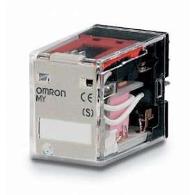 Relais miniature, indicateur del, 24vca, 4 inverseurs, 5a|Omron electronics-OMRMY4N24VAC(S)