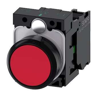 BOUTON-POUSSOIR, ROUGE|Siemens Industries et Infrastructures-SIE3SU1100-0AB20-1BA0