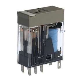 Relais compact, plaque d'identification, del, 12vcc, 2rt, 5a, socle|Omron electronics-OMRG2R-2-SN12VDC(S)