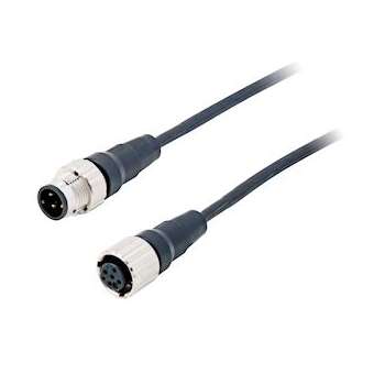 Câble 10m, m12 mâle/femelle, 4 fils, pur, résistantà l'huile, connecteurs droit|Omron electronics-OMRXS5WR-D425-J81-RB1