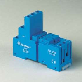 Support 10A 250V série 5533, bleu, étrier métal, bobine et contacts séparés|Finder-FID9403SMA