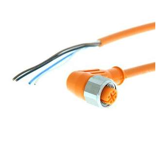 Connecteur m12, inox, 4 broches, angle droit, pvc, à visser, câble 10m|Omron electronics-OMRY92E-S12PVC4A10M-L