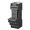 Socle, rail DIN, 31mm, 14 broches, borne push-in, levier long